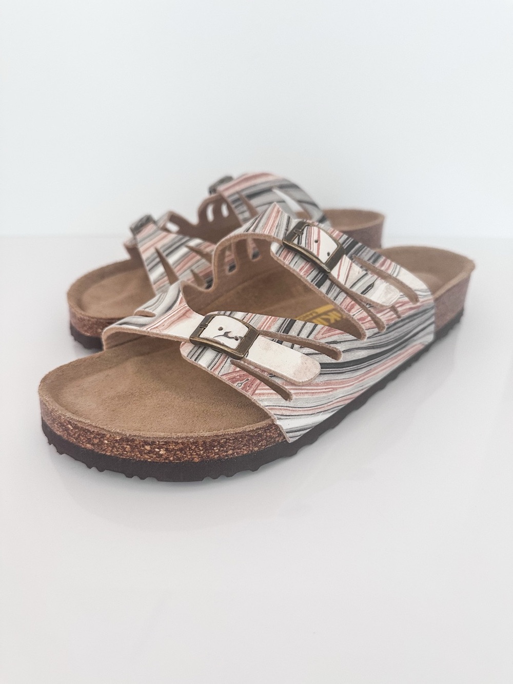 Viking Sandals Whistler Geode Print Cork Footbed Sandals Size 40 Comfort Casual
